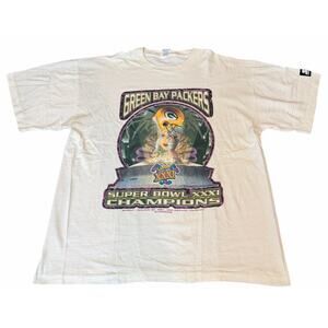 Vintage 1997 Green Bay Packers Starter Super Bowl XXXI Champions Mens XL T-Shirt